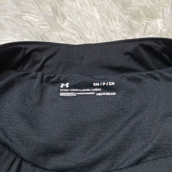 Under Armour Size S Athletic Shorts Fitted Lined Heatgear Black Pockets - Picture 3 of 12